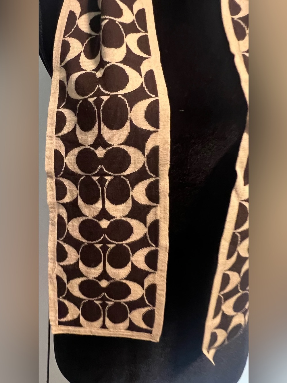 Coach Signature Monogram Scarf - Picture 2 of 3